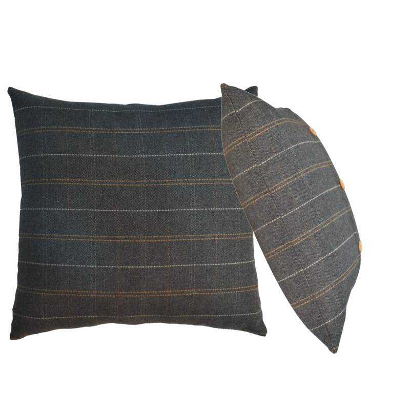 Artisan Furniture 2 Quinn Pewter Cushions, Dark Grey