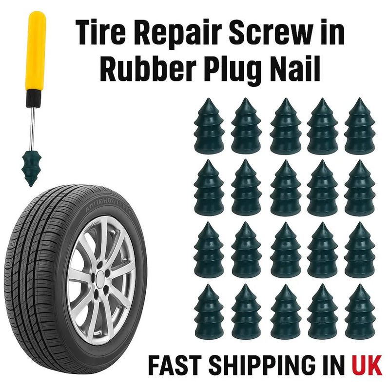 20pcs Universal Tire Repair Screw in Rubber Plug Nail Car Tyre Puncture Kit