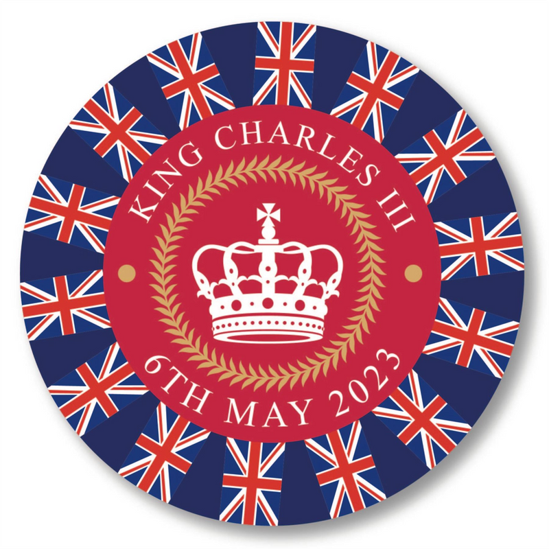 King Charles III Ceramic Coaster Made In UK - Bunting