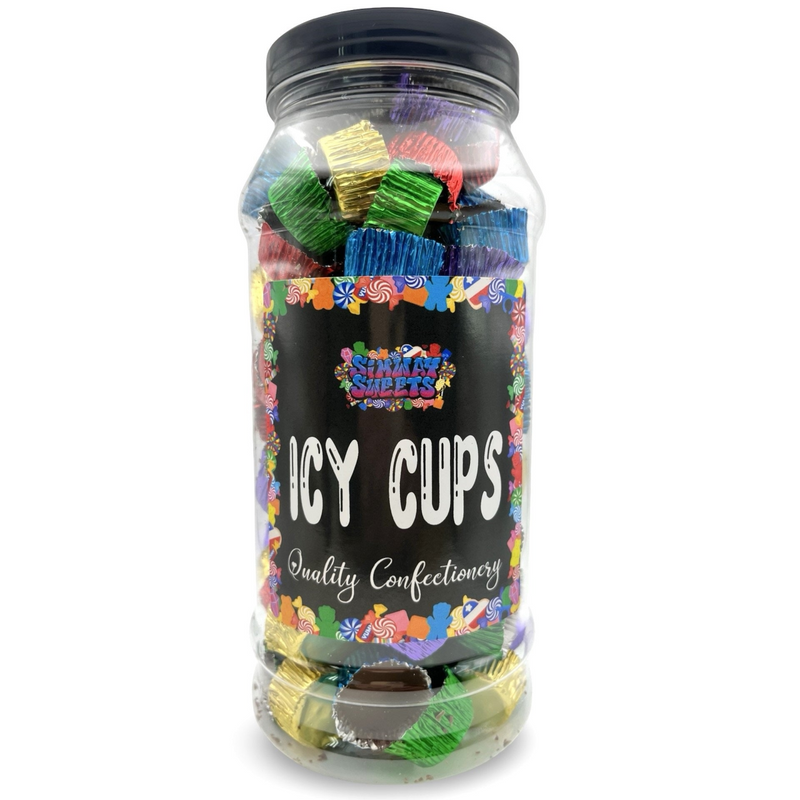 Milk Chocolate Icy Cups Retro Sweets Gift Jar - 425g