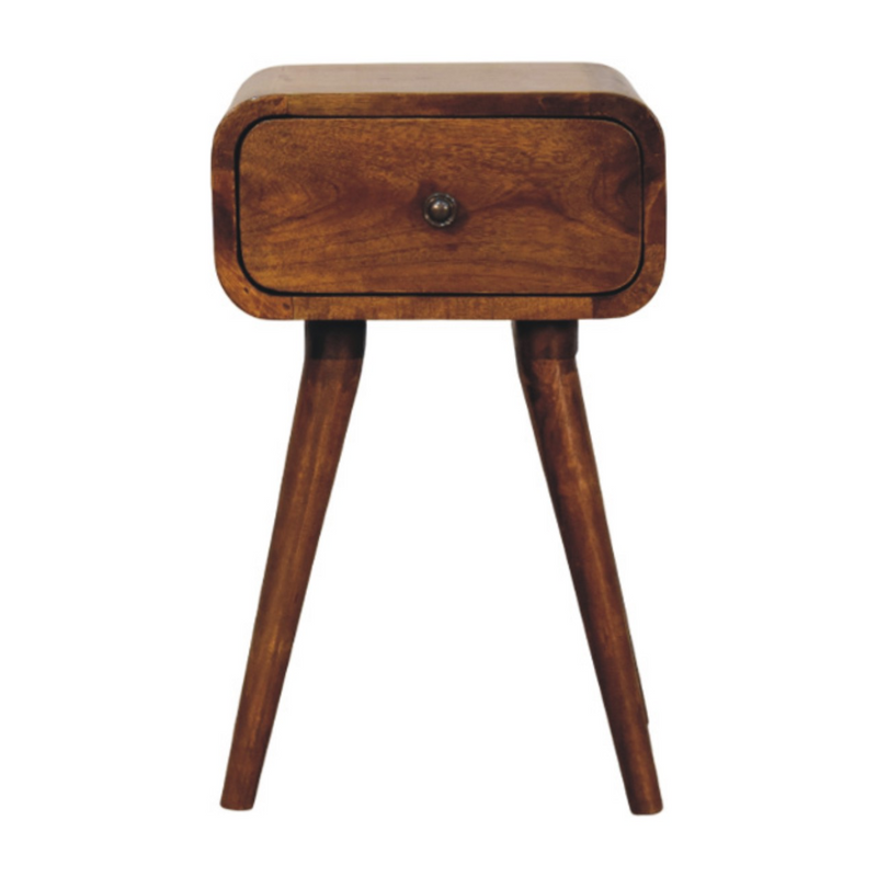 Artisan Furniture Solid Wood Avora Mini Chestnut Nightstand with 1 drawer