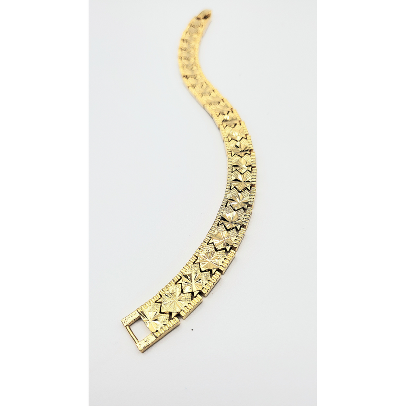 Elements Baroque Shiny Gold Link Bracelet