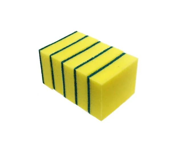Accord Yellow Double Sided Kitchen Washing Up Sponge Scourer Pack Of 5