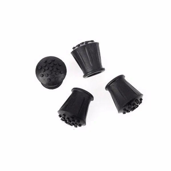 Rubber Walking Stick Ferrules 5 8'' Pack Of 4 Black 0292