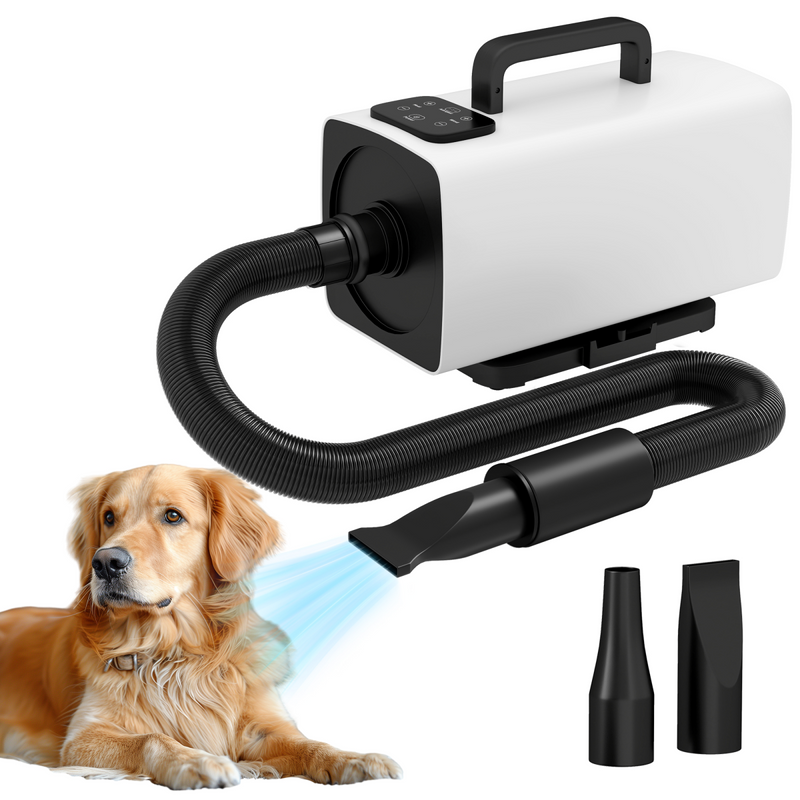 PawHut 2200W Dog Hair Dryer w/ Auto Adjustable Temperature & Airflow, White