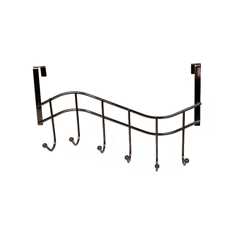 Metal Coat Hook Door Hanger Rack Black