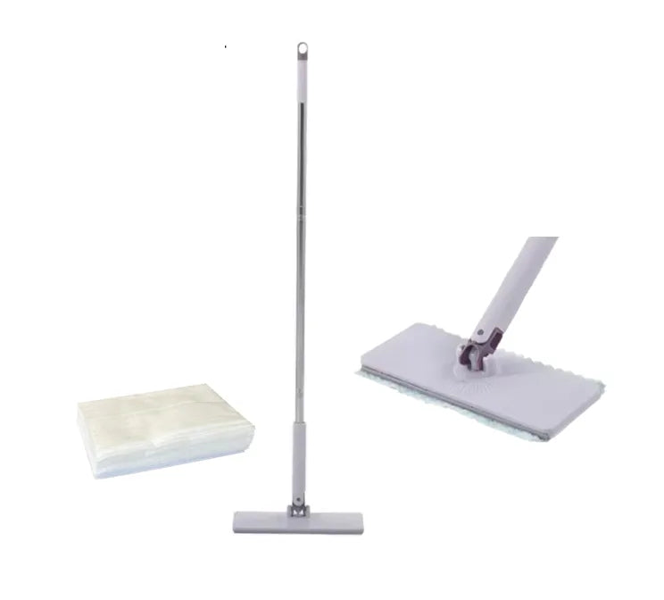 Clamp Cloth Head Flat Floor Mop With Cloths