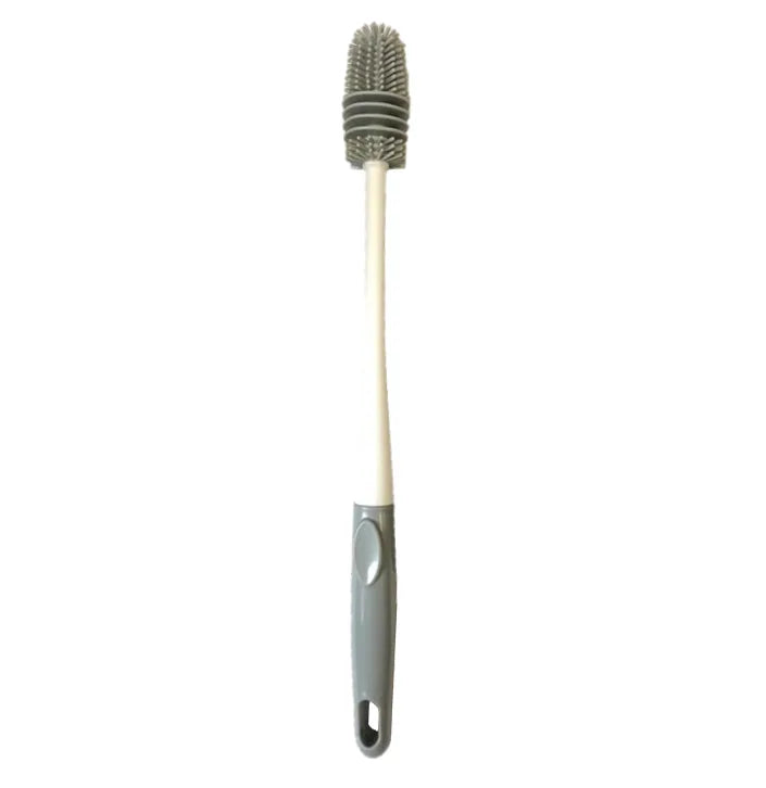 Silicone Bottle Cup Mug Cleaning Brush Plastic Handle