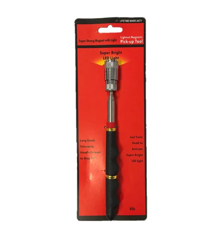 Telescopic E x tendable Magnetic Pick Up Light Torch 8Lb 19