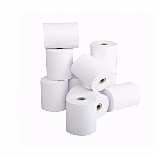 White Cash Register Card Pin Machine Thermal Receipt Paper Roll Pack Of 10