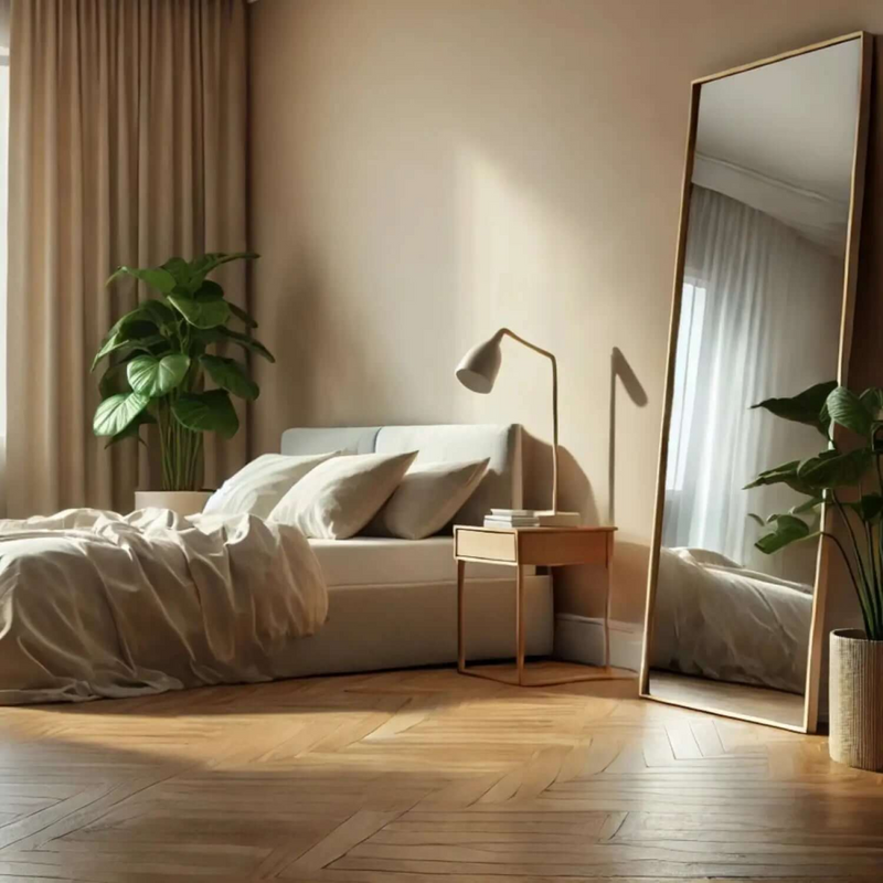 Takara- Full Length Leaner Gold Metal Rectangle Mirror - 180cm x 60cm