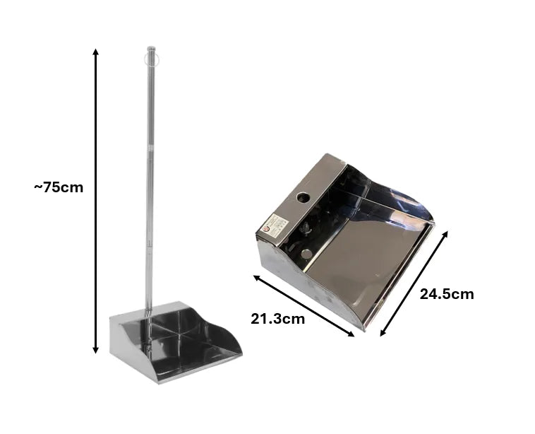 Metal Cleaning Dustpan With Long Handle