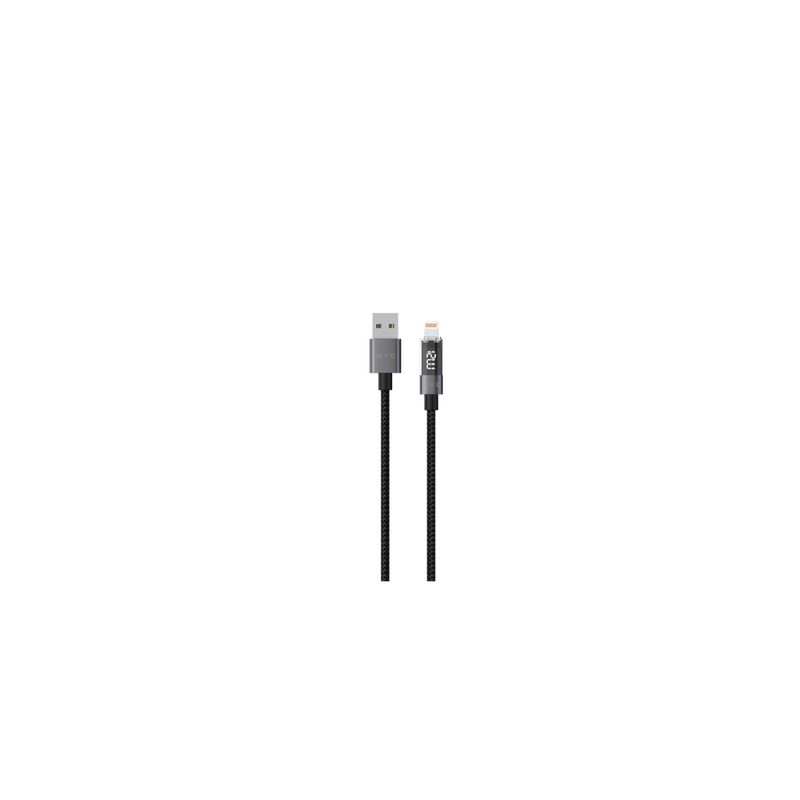 Wyeflow USB-A to 8-Pin Charging & Data Cable With LED Display 1m