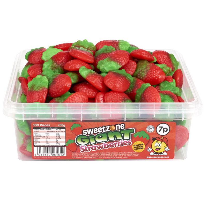 Giant Strawberries 700g Tub Sweets