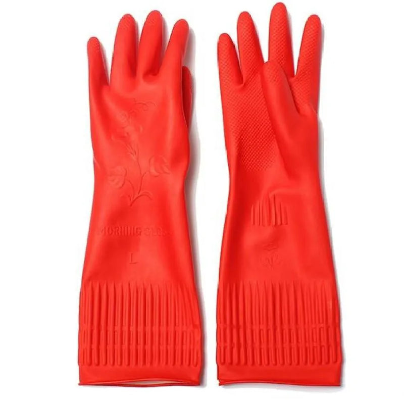 Rubber Washing Up Gloves Red Assorted Sizes