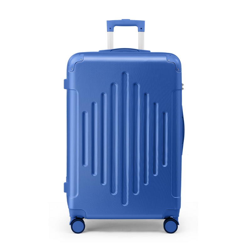 Premium ABS Luggage Suitcase with Non-TSA Lock – 24in Deep Blue