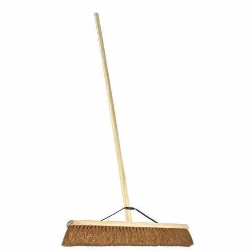 24" Soft Coco Garden Wooden Broom Brush