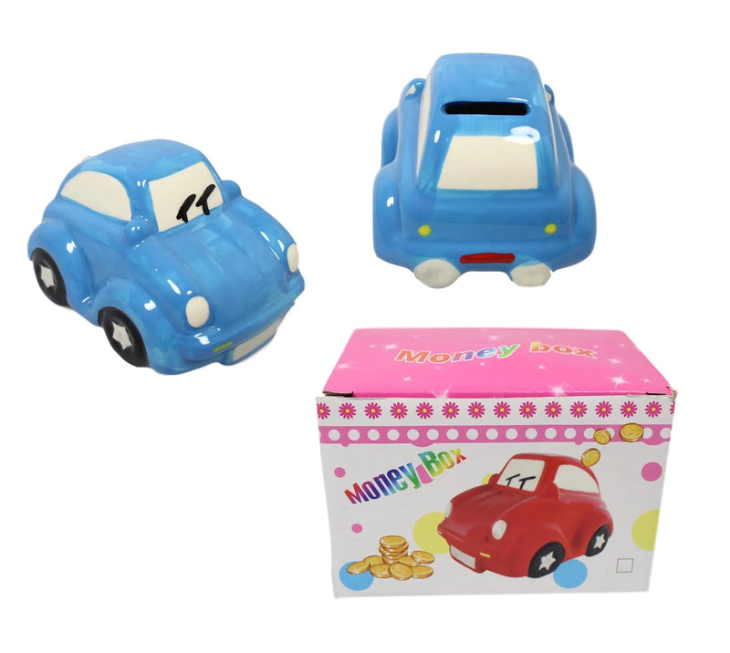 Children'S Ceramic Car Money Bo x Piggy Bank Assorted Colours