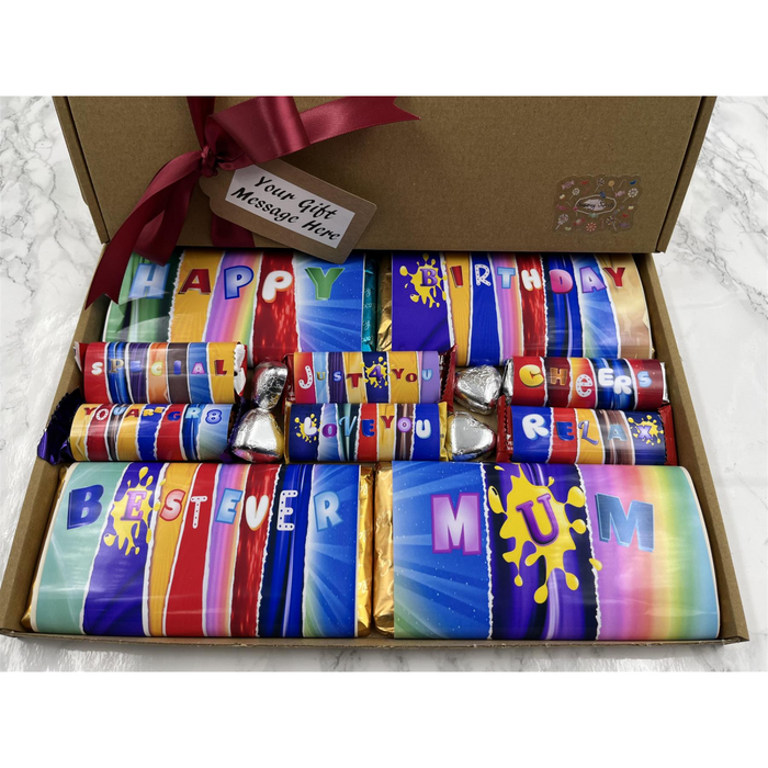 Fun Novelty Birthday Chocolate Wrapper Gift Box - Mum