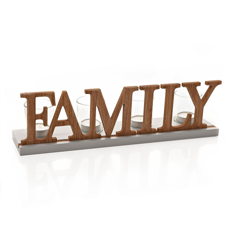 Moments 3D Letters Tea Light Holder - Family 40cm