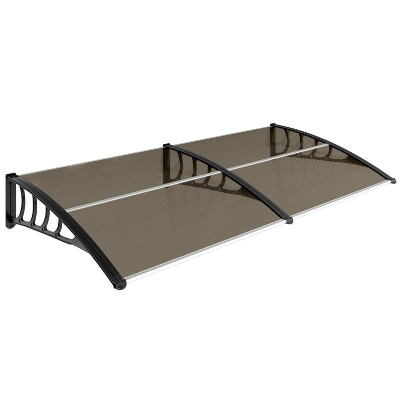 Outsunny Front Door Canopy, Outdoor Awning, Rain Shelter, 200 x 96cm, Brown