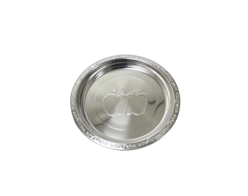 Steel Serving Food Dish Platter Plate Apple Design