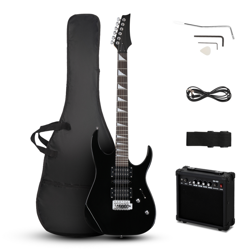 170 Model With 20W Electric Guitar Pickup Hsh Pickup Guitar Stereo Bag Harness  Picks Rocker Connector  Wrench Tool Black
