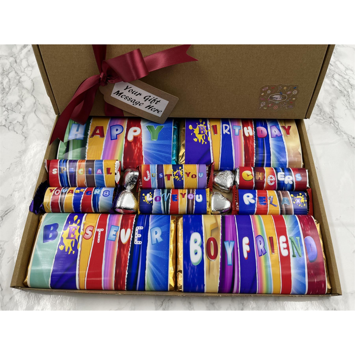 Fun Novelty Birthday Chocolate Wrapper Gift Box - Boyfriend