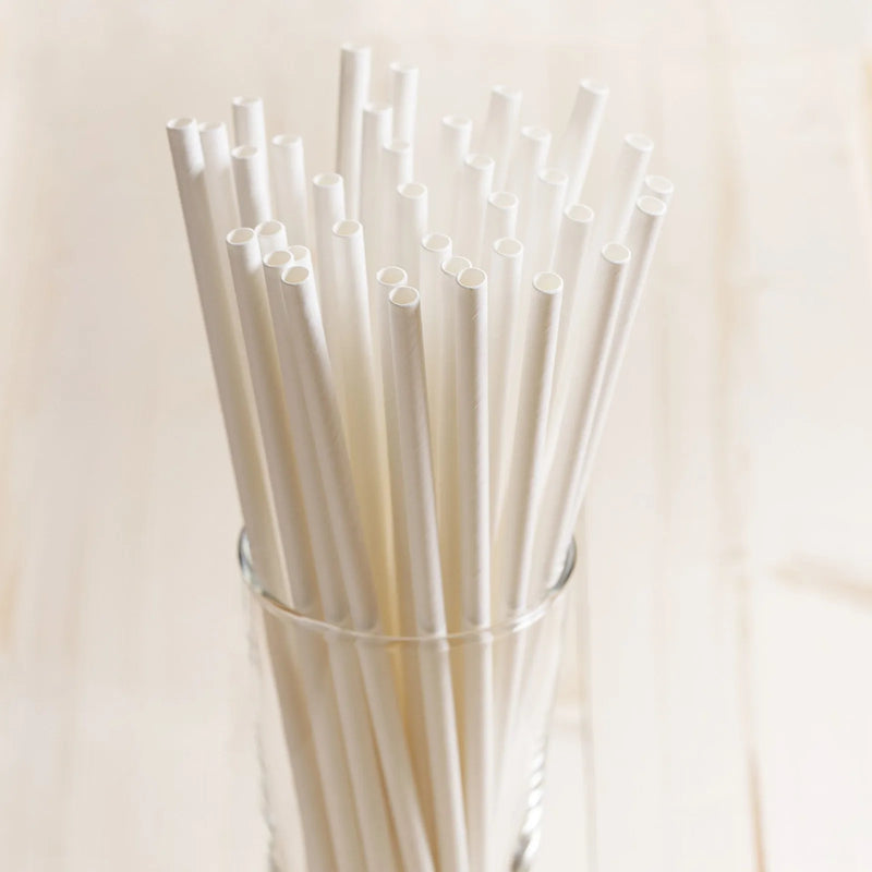 Durane Eco Paper Drinking Straws Pack Of 100 White
