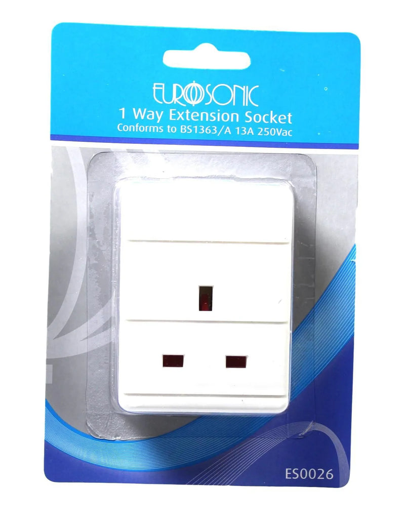 Eurosonic 1 Way E x tension Socket Diy Conforms To Bs1363 A 13A 250Vac