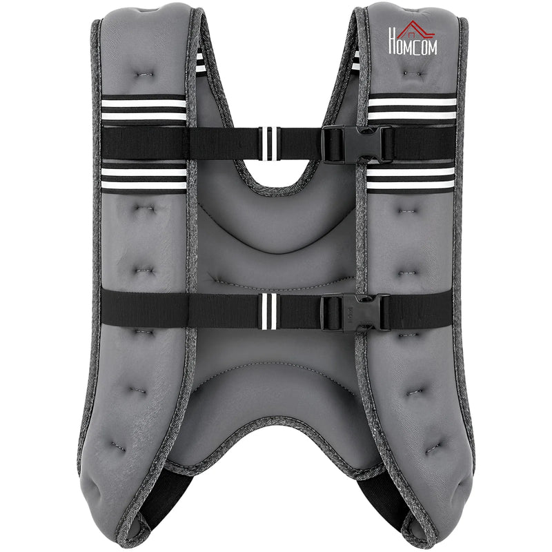 HOMCOM 8KG Weighted Vest, Running Weight Vest with Adjustable Strap, Convenient Pocket and Reflective Strips for Men and Women