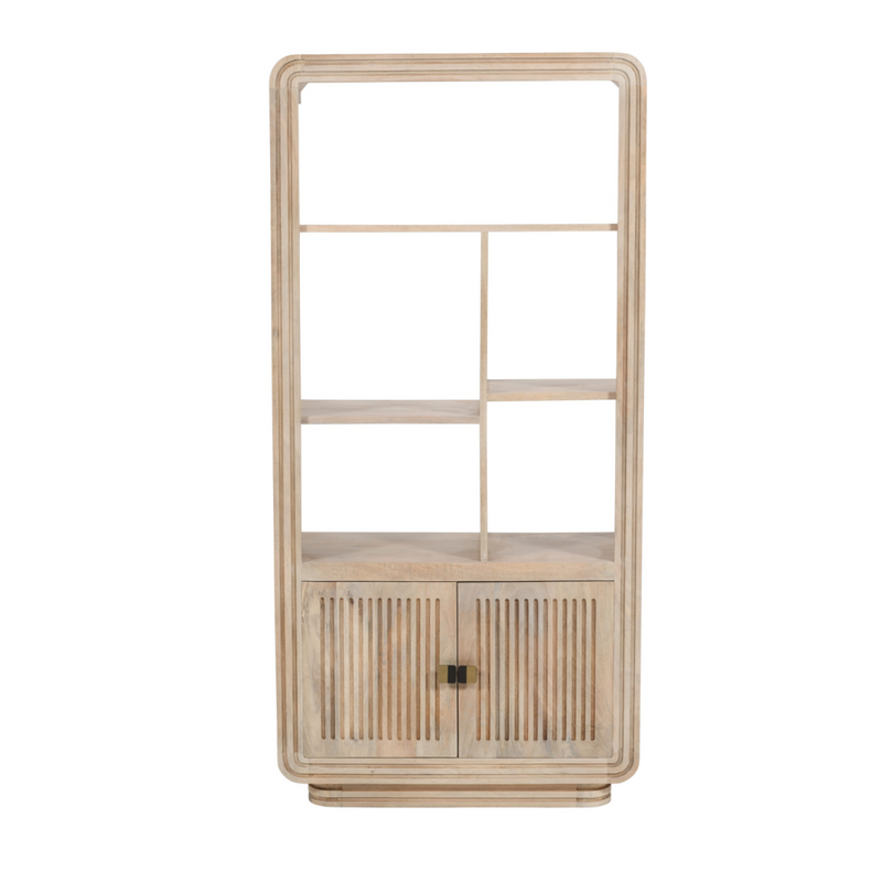 Hudson Carved Mango Wood Bookcase