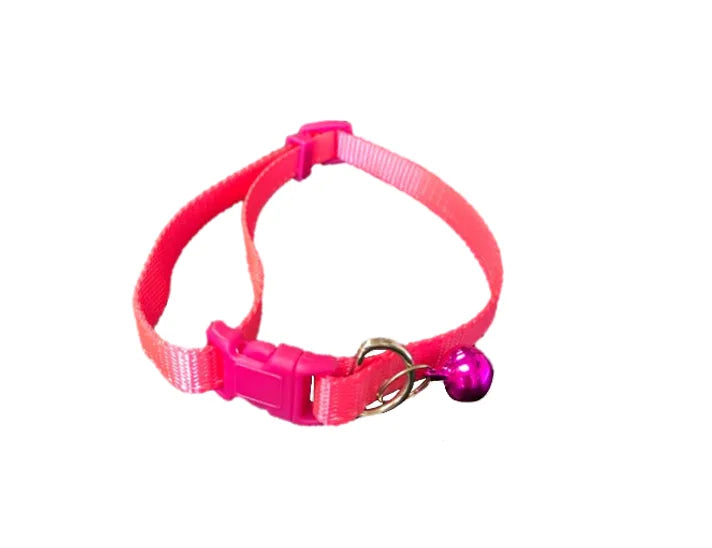 Pet Cat Collar With Bell Assorted Colours