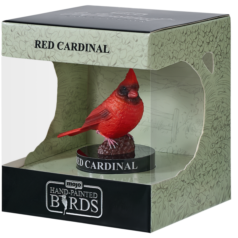 Red Cardinal Mojo Mojo Garden Hand Painted Bird