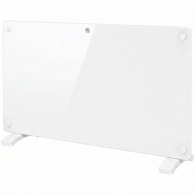 HOMCOM 1500W Smart Panel Heater Wall Mounted & Freestanding, Electric Heater with Weekly Timer, Open Window & Anti-Frost, White