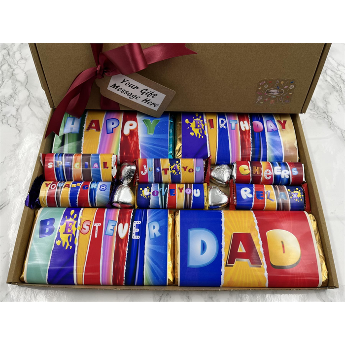 Fun Novelty Birthday Chocolate Wrapper Gift Box - Dad