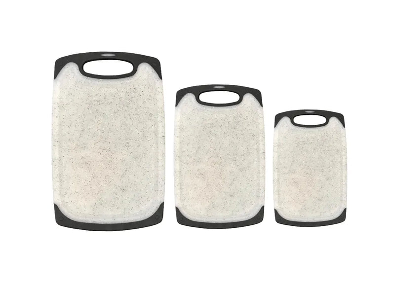 Plastic Chopping Board With Speckled Design Set Of 3 Assorted Sizes