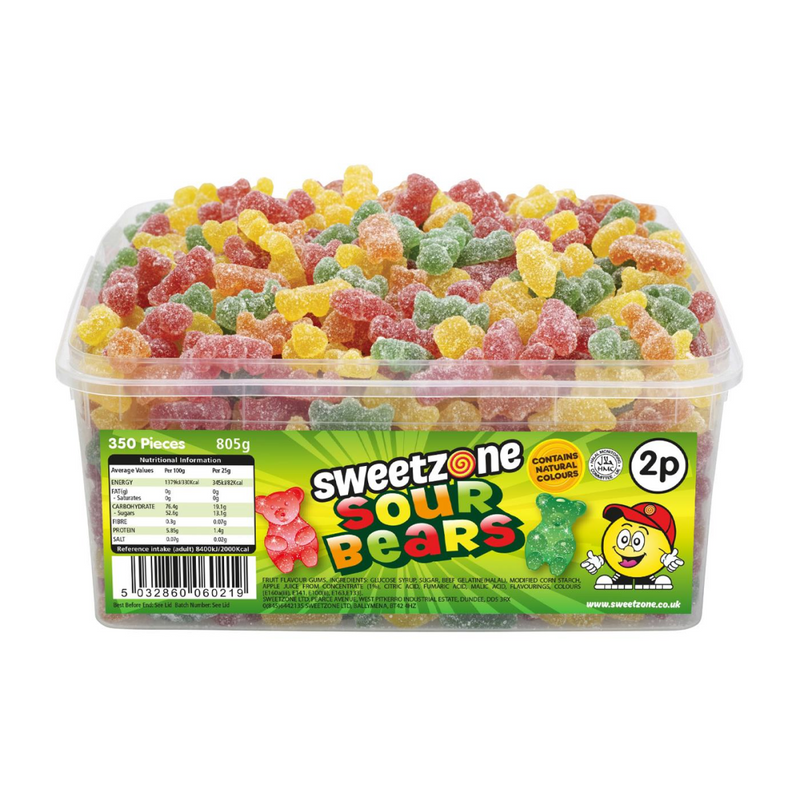Sour Bears 805g Tub Sweets