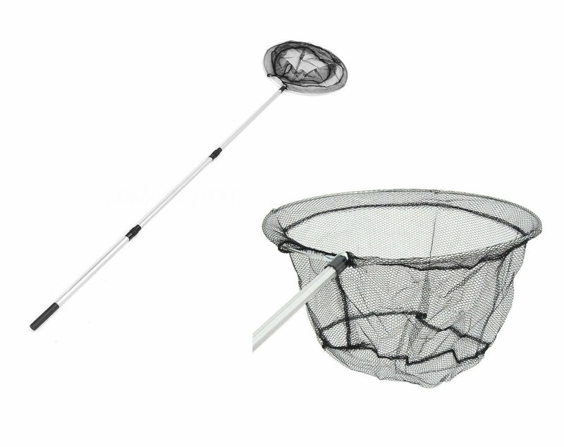 Folding E x tending Fishing Net Landing Net Pole Handle 3 Section Telescopic Mesh