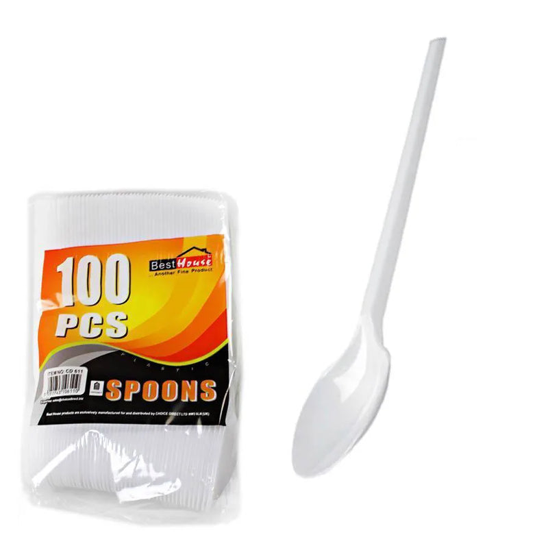 Reusable Small Plastic Teaspoons Pack Of 100