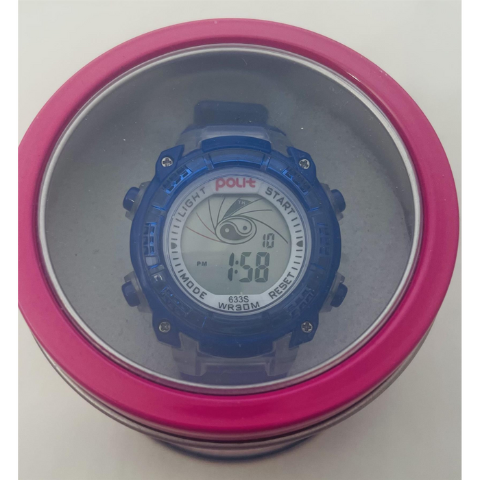 POLIT Childrens Disco Boys & Girls Digital watch in Tin, assorted stlyes and colours CW-0025