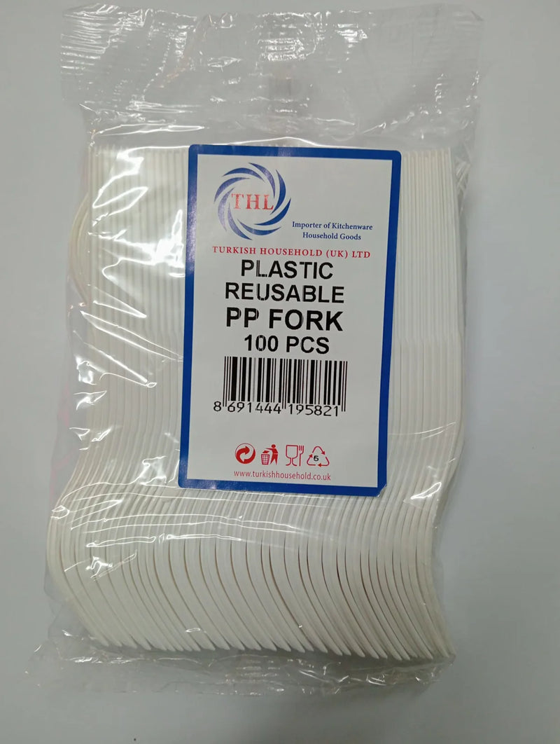 Reusable Plastic Pp Fork Pack Of 100