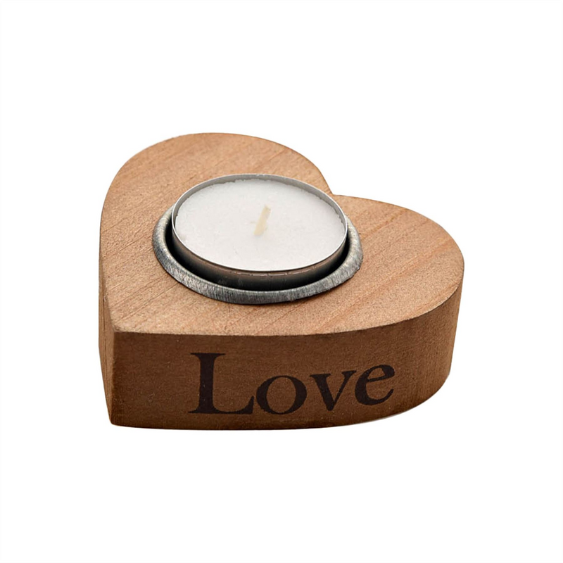 Moments Heart Shaped Tea Light Holder - Love