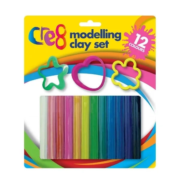 Cre8 Modelling Clay Set 12 Colourful Doughs