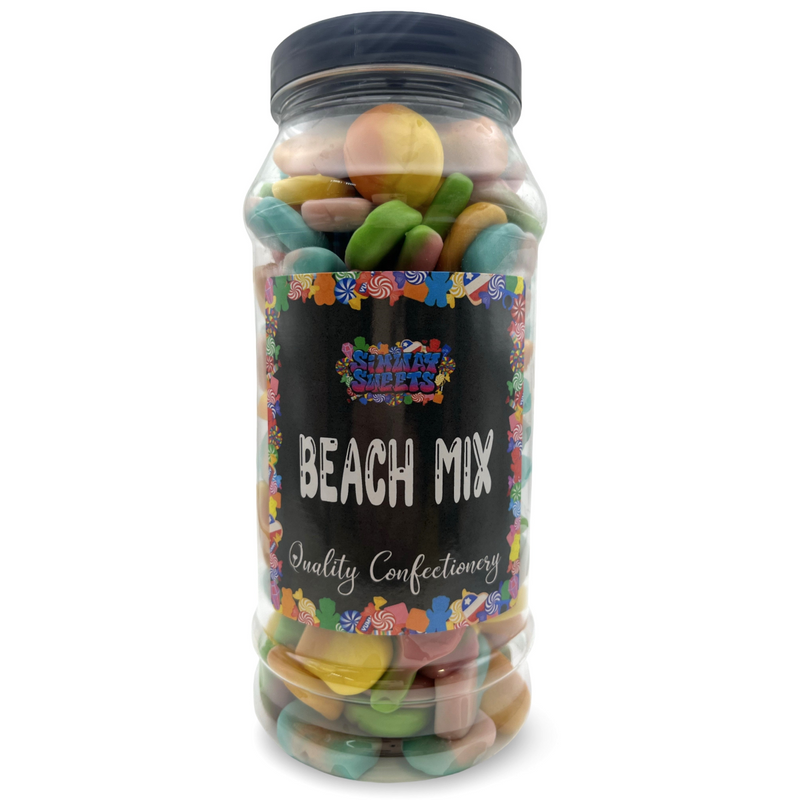 Beach Mix Jelly Gummy Retro Sweets Gift Jar - 700g