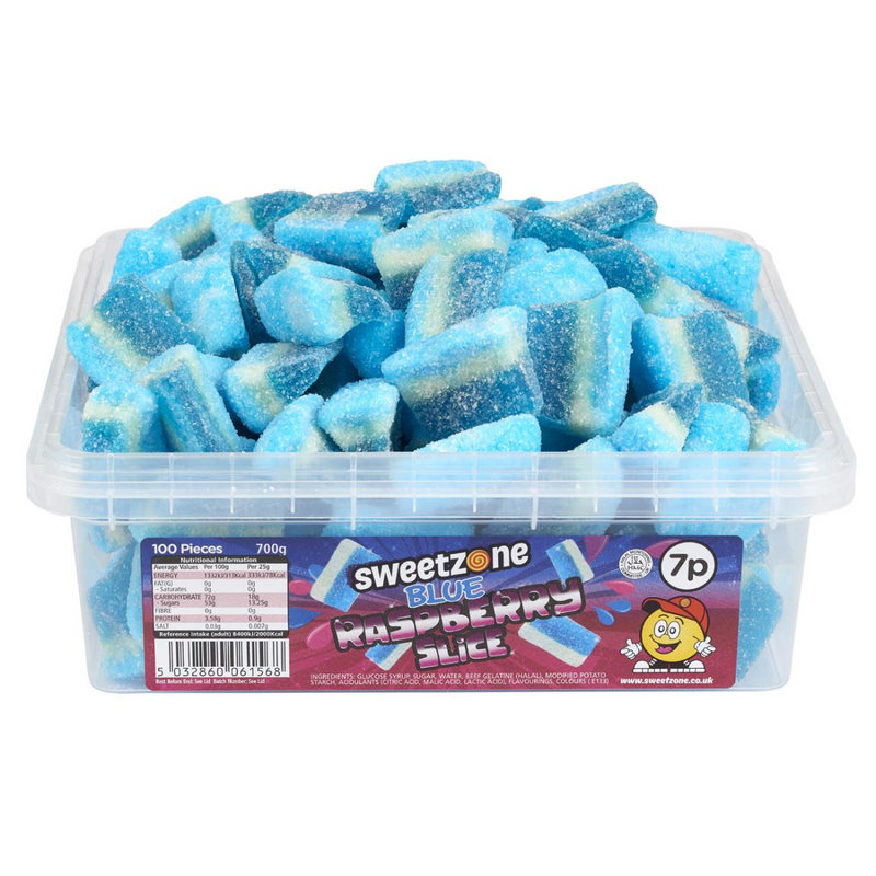 Blue Raspberry Slices 700g Tub Sweets