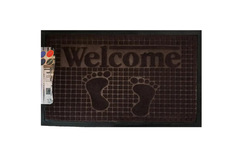Rectangular Door Mat With Welcome Assorted Designs And Colours