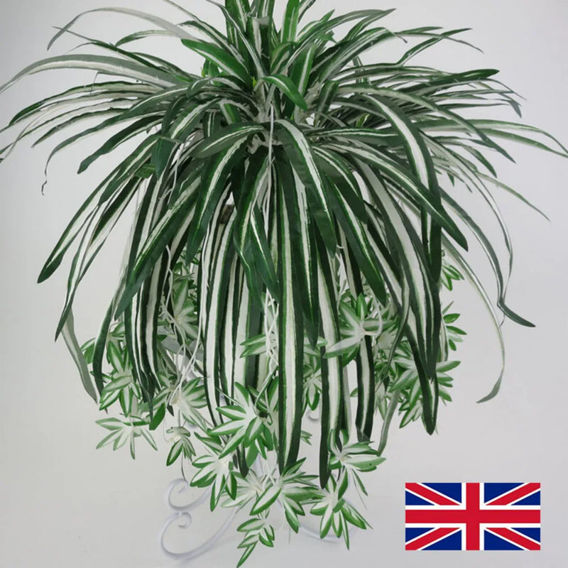 Hanging Artificial Flowers Spider Plant Chlorophytum Greenery Office Home Decor