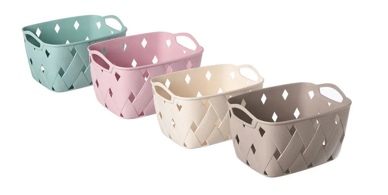 Plastic Bathroom Shower Caddy Storage Basket Assorted Colours