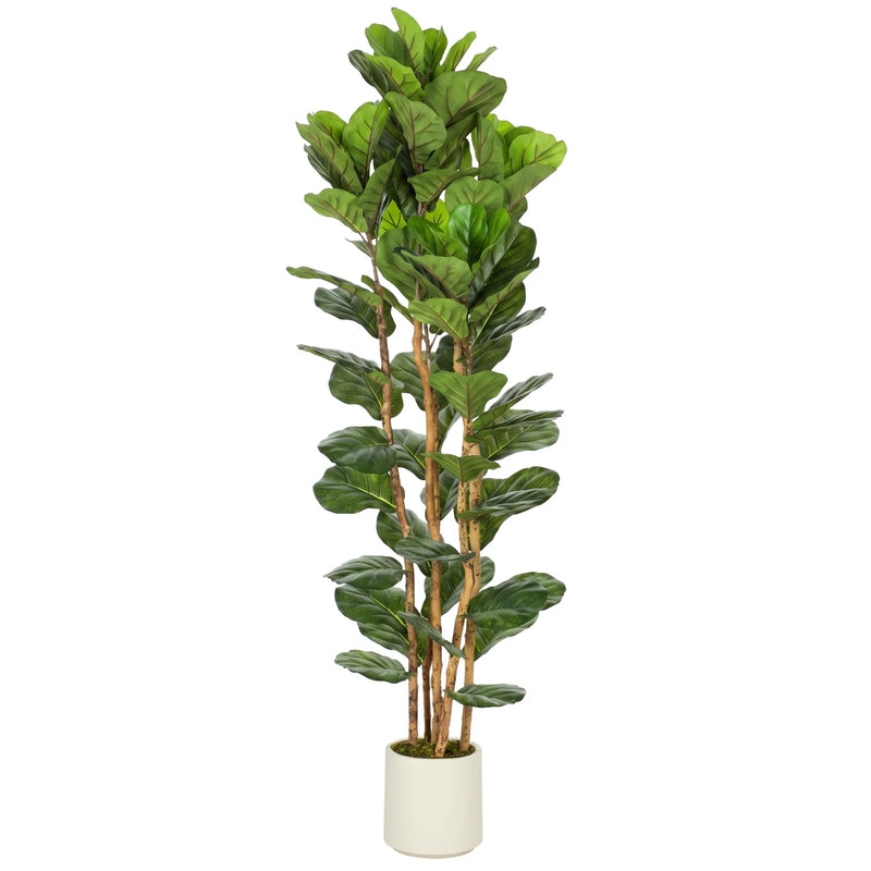 HOMCOM 180cm Artificial Fiddle Leaf Fig Tree - Green
